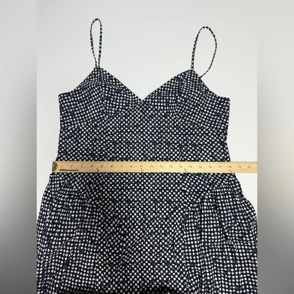 Madewell Navy and White boho cotton Midi Sundress 14 - Picture 5 of 14